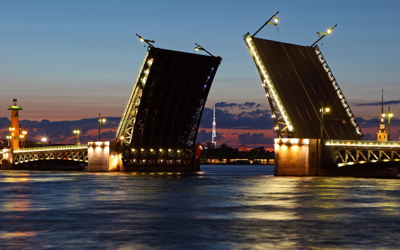 new York City, bridge - Man Made Structure, no people, travel, sunset, night, travel Destinations, bay, water, blue, architecture, skyscraper, nautical vessel