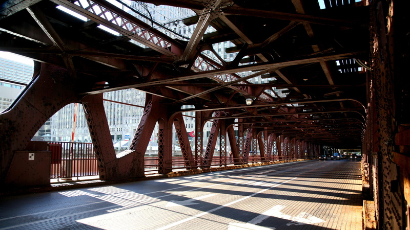 united states, built structure, architectural column, long, downtown, drawbridge, city, 4K, travel destinations, underneath, shadow, girder, day, water