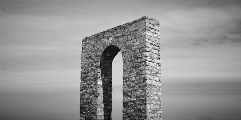 travel destinations, ancient, black and white, water, clouds, tower, no people, arch bridge, monochrome, old, monuments, skyscraper, tunisia, ruined, arch