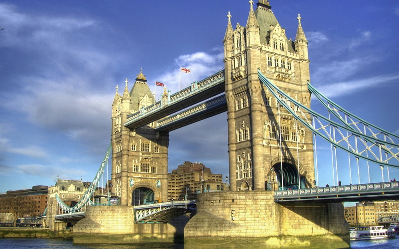 cloud - sky, bridge - Man Made Structure, bridge, famous Place, tourism, outdoors, international Landmark, building Exterior, 720P, day, tower, europe