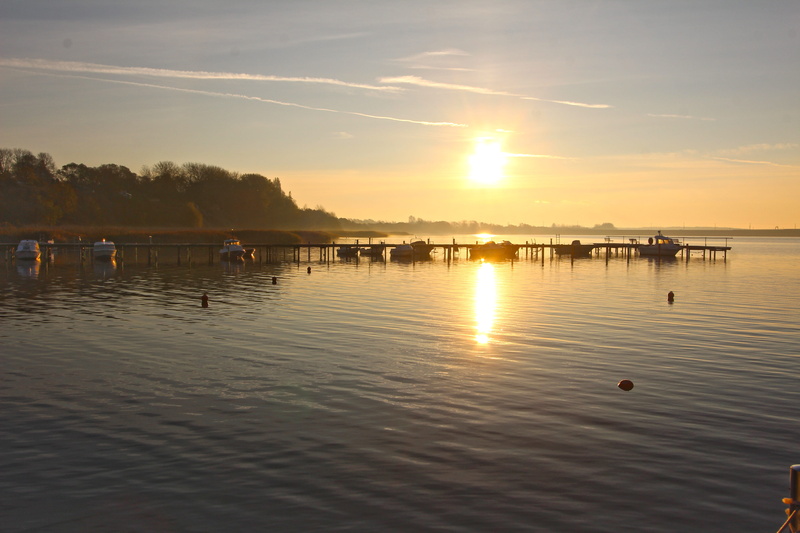 outdoors, tranquility, abendstimmung, no people, mood, strelasund, nautical vessel, waterfront, altefähr, nature, reflection, mode of transportation, tranquil scene