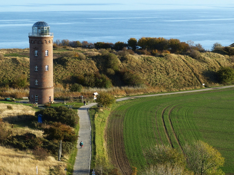 cape arkona, plant, rügen island, tranquility, architecture, outdoors, water, 4K, beauty in nature, field, no people, day, grass, land, tranquil scene