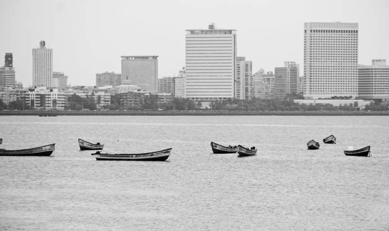 high rise, grayscale, travel destinations, city, sea, buildings, office, motor, built structure, skyscrapers, sky, metro, nature, infrastructures, clear sky