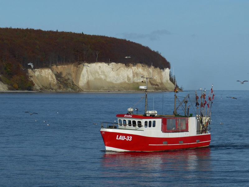 chalkboard, 2K, coast, nature, non-urban scene, white cliffs, baltic sea, mountain, sky, mode of transportation, nautical vessel, fishing industry, waterfront