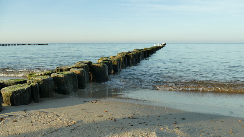 day, beach, island, landscape, nature, outdoors, groyne, wooden post, tranquility, horizon over water, rügen, post, tranquil scene, idyllic, baltic sea