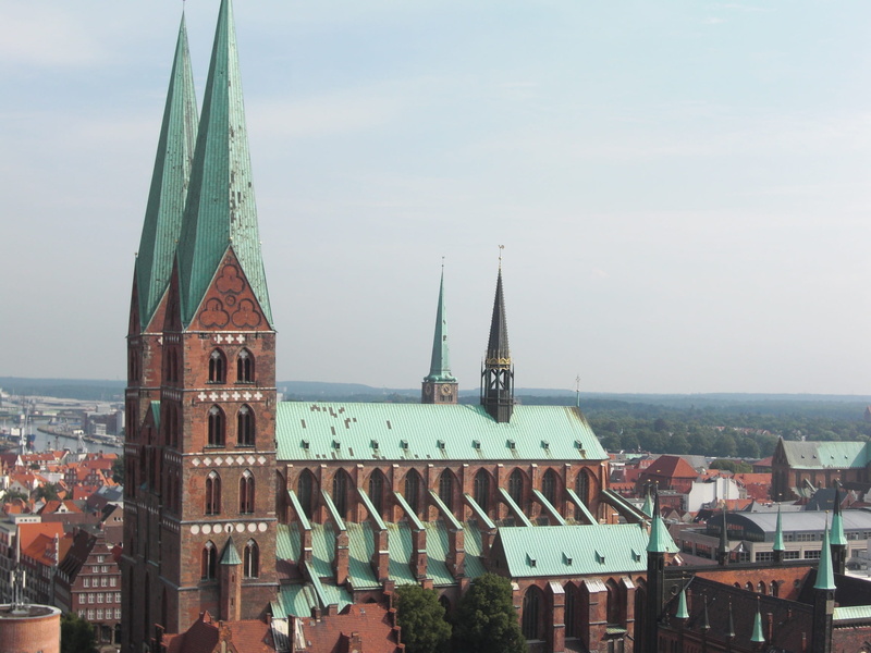 sky, nature, building exterior, religion, Dom, no people, spire, travel, water, travel destinations, tower, place of worship, hanseatic city, 1080P, outdoors