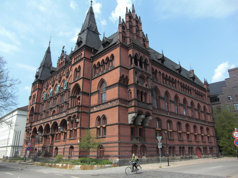 architecture, town, justice, street, mecklenburg western pomerania, upper border, building exterior, spire, the past, sky, land vehicle, window, incidental people