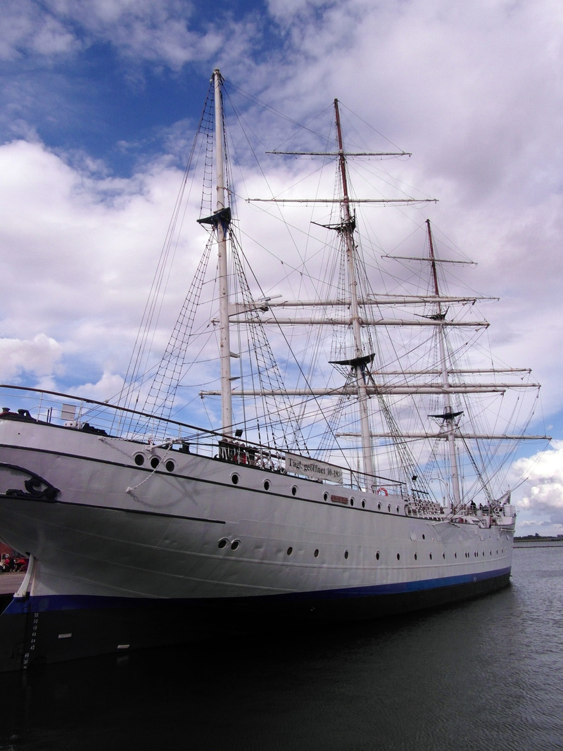 sailing vessel, mast, no people, sky, mode of transportation, training ship, pole, sailing, sailboat, training, nature, cloud - sky, sea, water, outdoors