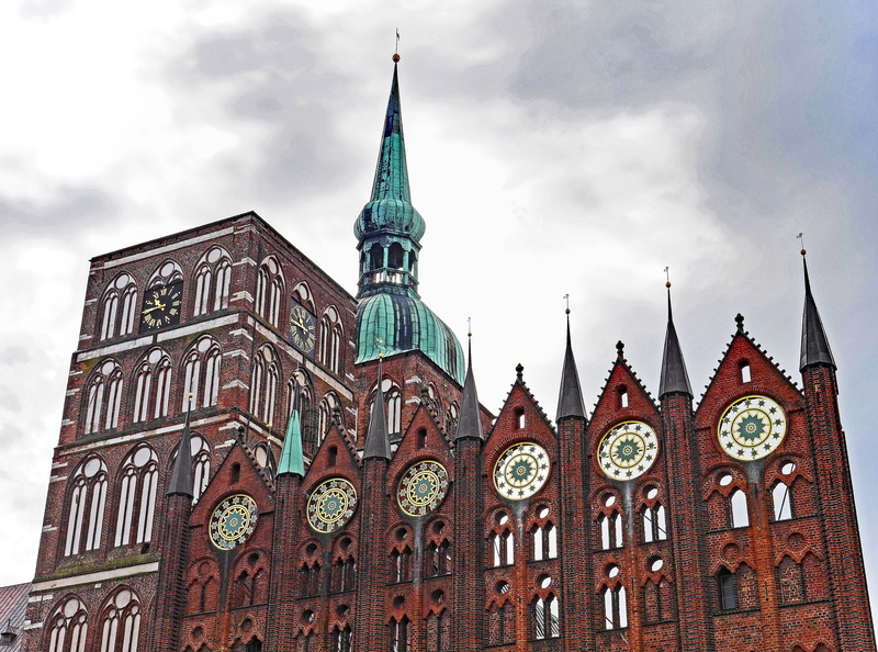 stralsund tips, travel destinations, sky, no people, nikolai church, church, outdoors, gothic style, ensemble, building, 4K, mv, mecklenburg western pomerania