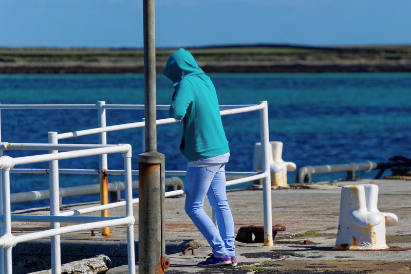 Female, full length, outdoors, coastline, one person, vacation, Girl, young, people, hood, sanday, relax, lifestyles, hooded shirt, healthy, orkney, relaxed