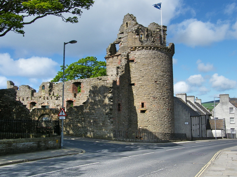 building exterior, travel destinations, history, scotland, 2K, sky, architecture, day, transportation, orkney, round tower, built structure, bishops palace