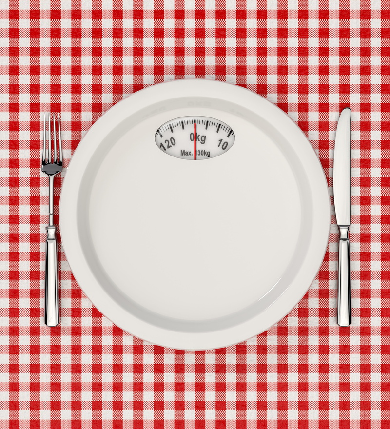 eating utensil, meal, directly above, white color, diet, 3d render, table, food, table knife, plate, fork, knife, red, 2K, household equipment, dieting