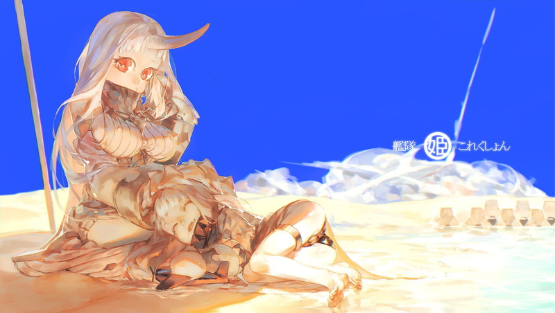 anime, nature, Northern Ocean Hime, sky, statue, blue, mammal, male likeness, art and craft, cold temperature, no people, animal wildlife, representation