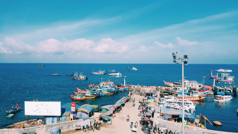 vietnam, seaports, map, 5K, mode of transportation, outdoors, no people, sign, cloud - sky, water, travel, boat, nature, sky, sea, marina, harbor, pier