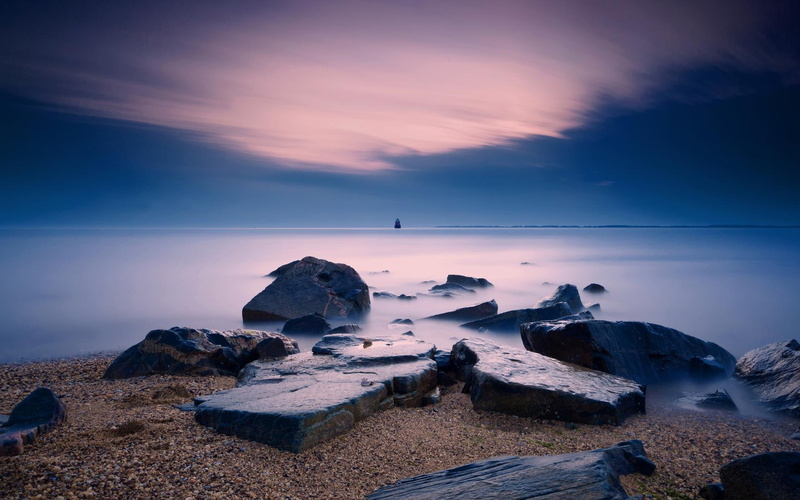 nature and landscapes, rocks, buoy, 1080P, flat, sea, beach