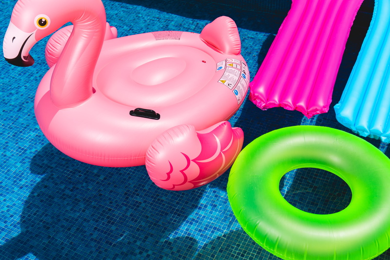 buoys, equipment, outdoor, s, no people, water, tubing, floating on water, children, pool, shadow, nature, animal representation, animal, tile, 5K, representation