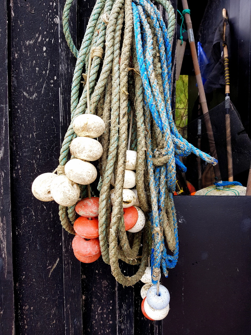 connection, close-up, commercial Dock, knot, tied up, moored, hanging, day, rope, transportation, Ropes, colorful, water, buoy, sea, fishing Industry, complexity