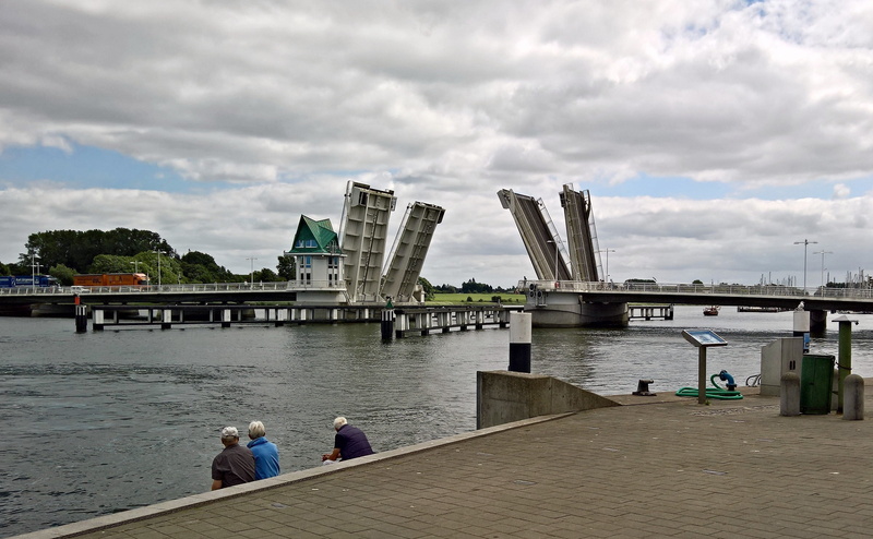 body, northern germany, people, architecture, 2K, adult, kappeln, schlei, sitting, three, cloud - sky, nature, bridge - man made structure, building, bridge