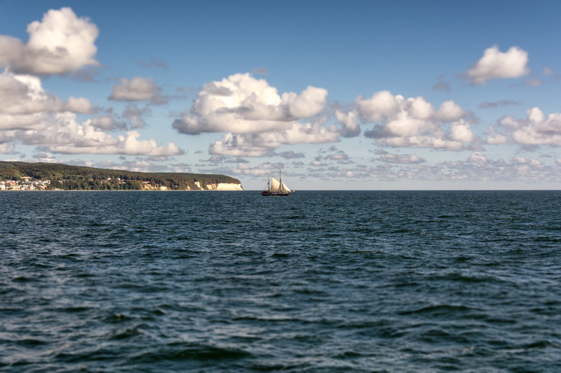 transportation, one animal, Baltic Sea, nature, marine, island, chalkboard, tranquility, mammal, clouds, Rügen Island, sea, landscape, rügen, horizon, cliff