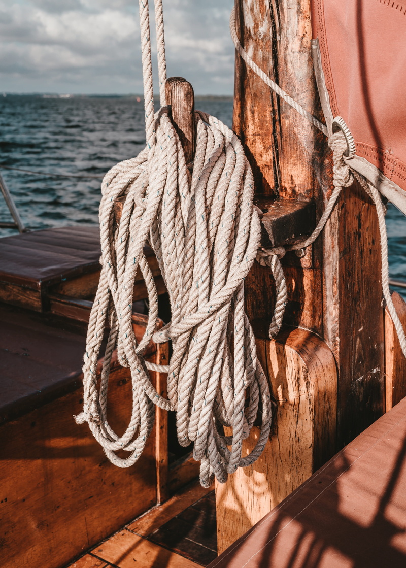 leash, 5K, nature, transportation, close up, dew, sail, day, sailboat, strength, tied knot, rope, baltic sea, water, mode of transportation