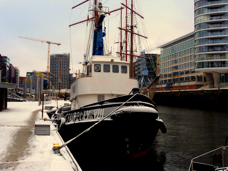 cranes, water, Hamburg, industry, outdoors, crane - construction machinery, germany, pier, 2K, sailboat, city, moored, transportation, ship, port of hamburg