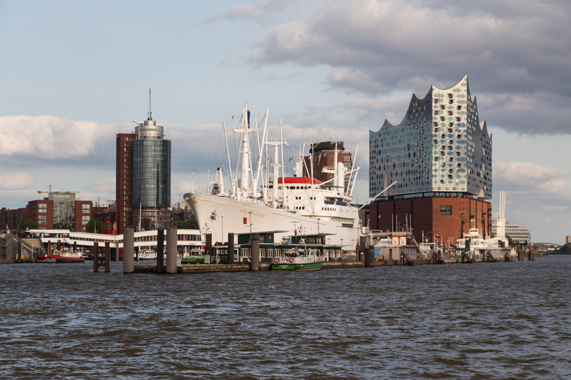 port city, cloud - sky, building, port of hamburg, white, germany, day, hanseatic, architecture, landmark, no people, harbour romance, travel destinations