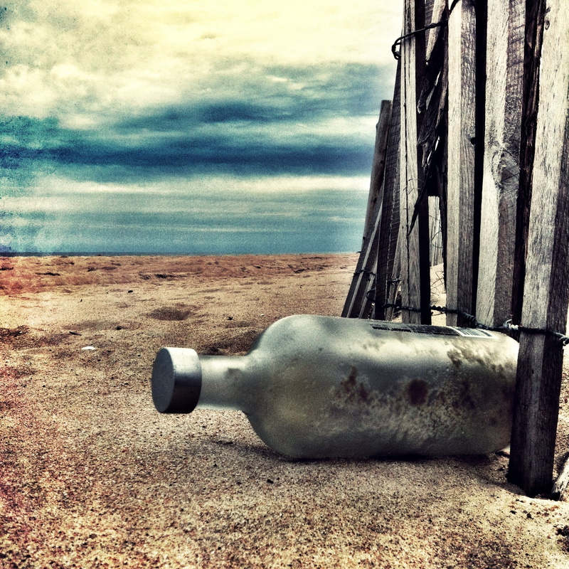 Message In A Bottle, mobile, snapseed, iphone, uploaded, 1080P, Cape Henlopen, hdr, fence, flickr, gray, iphoneography, beach  sand, texture, close up