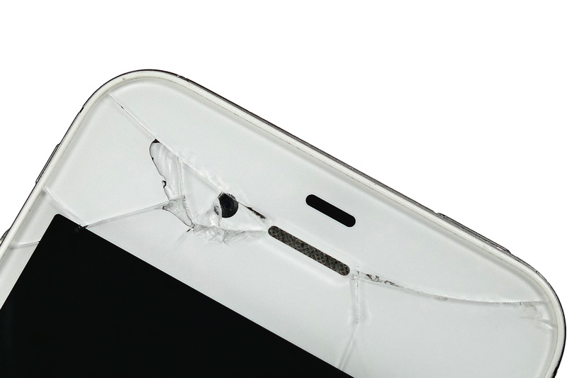 white, cracked, phone, indoors, problem, communication, cell, studio shot, connection, home, hygiene, touch, smartphone, tilt, water, white color, device