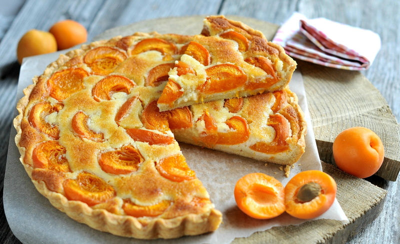 cake, food, apricots, 1080P, tart, fruit, Flan, dessert