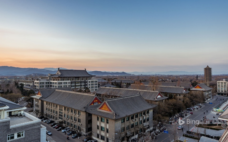 cityscape, building, nature, china, crowded, townscape, sky, bing, building exterior, mountain, outdoors, sunset, mountain range, high angle view, city
