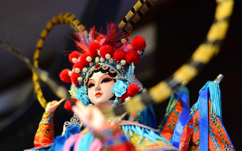 festival, 4K, dolls, stage costume, performance, one person, event, cute, china, traditional clothing, multi colored, peking, performing arts event, traditional dancing
