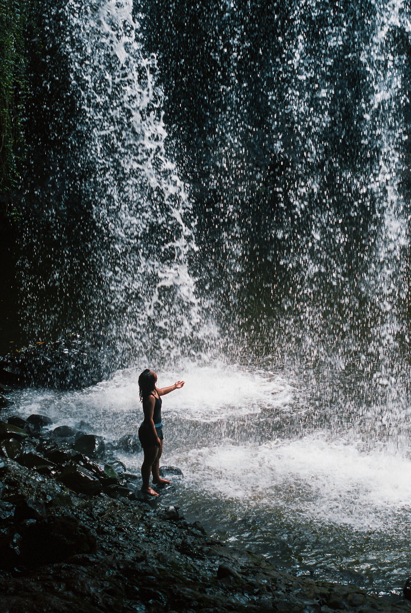 scenics - nature, film, motion, female, sport, flowing water, outdoors, feeling the water, land, beauty in nature, waterfall, 5K, spraying, leisure activity