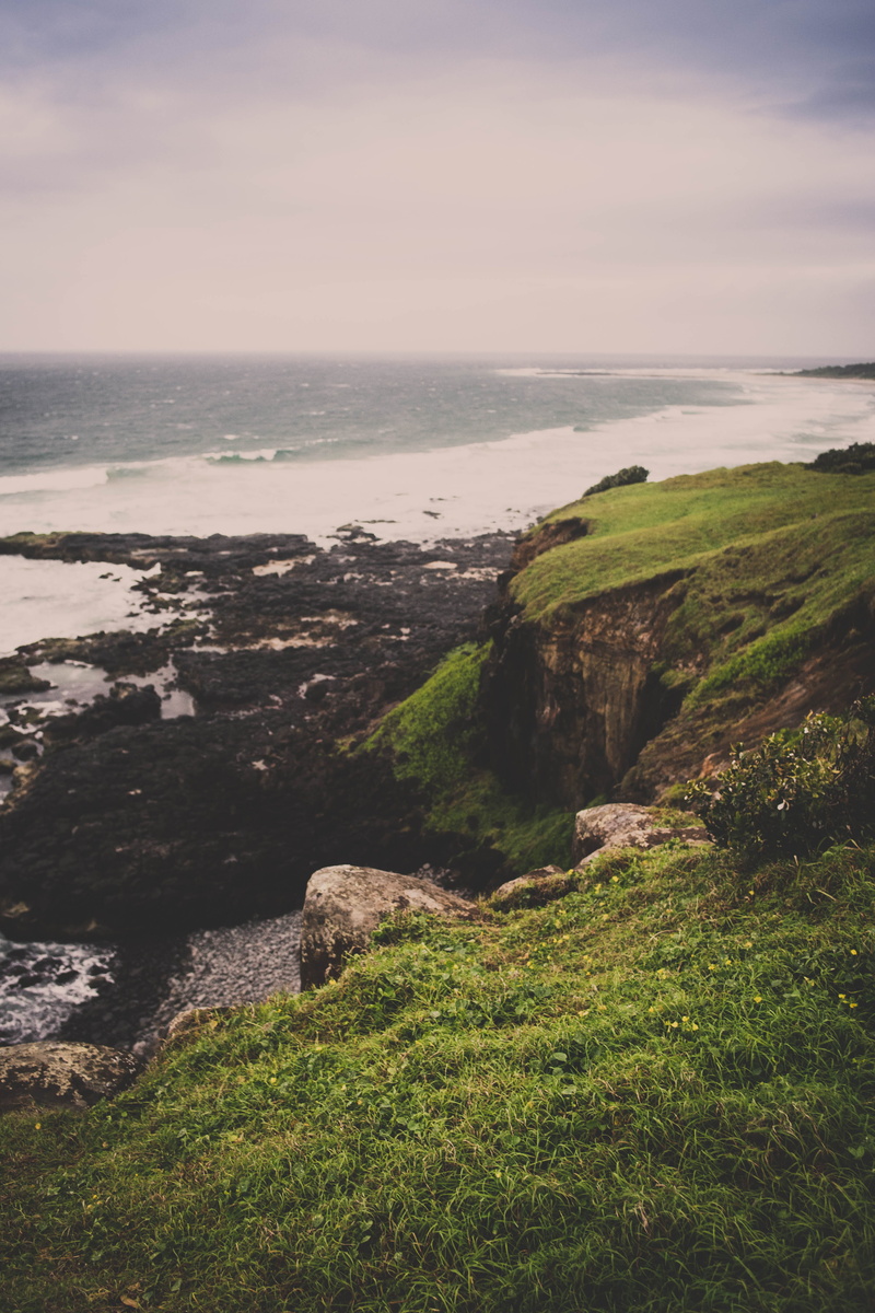 5K, lennox head, nature, australia, rocky coastline, rocks, clouds, no people, tranquility, horizon, grass, sea, water, horizon over water, sky, tranquil scene