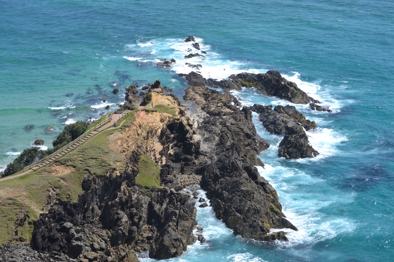 high angle view, no people, rock formation, rock, australia, land, Byron Bay, seascape, Sea, water, marine, rocky, scenics, sport, wave, nature, cliff