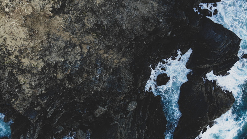 landscape, photo, glacier, solid, sea waves, rocky shore, beauty in nature, byron bay, cliff, flowing water, ice, 4K, day, near, tree, sea, rock - object