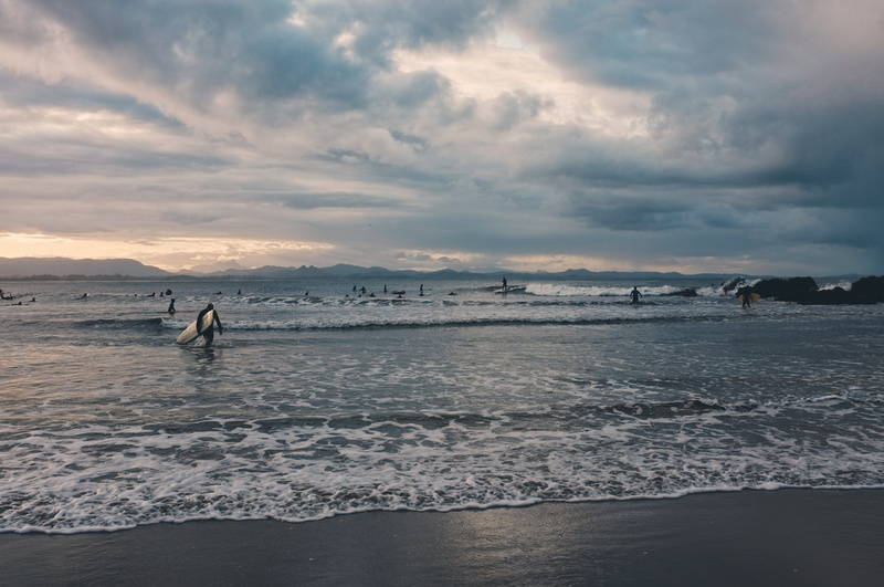 byron bay, sport, australia, beauty in nature, nature, scenics - nature, water, beach, men, land, motion, travel, sea, cloud - sky, surfing, wave, surf