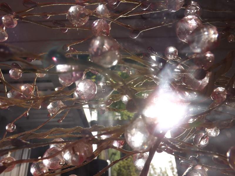 christmas, low angle view, dreamy, enchanting, branch, fragility, vulnerability, tree, day, plant, growth, sunlight, outdoors, pink, lens flare, fairy