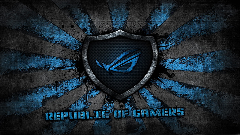 asus, Blue, 1080P, art, hd, technology, sunburst, rog, x