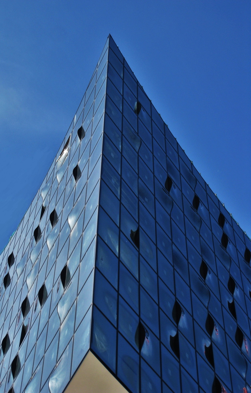 hanseatic city, glass - material, nature, elbphilharmonie partial view, speicherstadt, germany, day, office, outdoors, no people, building, elbphilharmonie-side-view