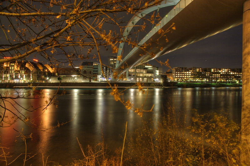 connection, transportation, bridge - man made structure, travel destinations, no people, water, building exterior, cityscape, high bridge, reflection, maastricht