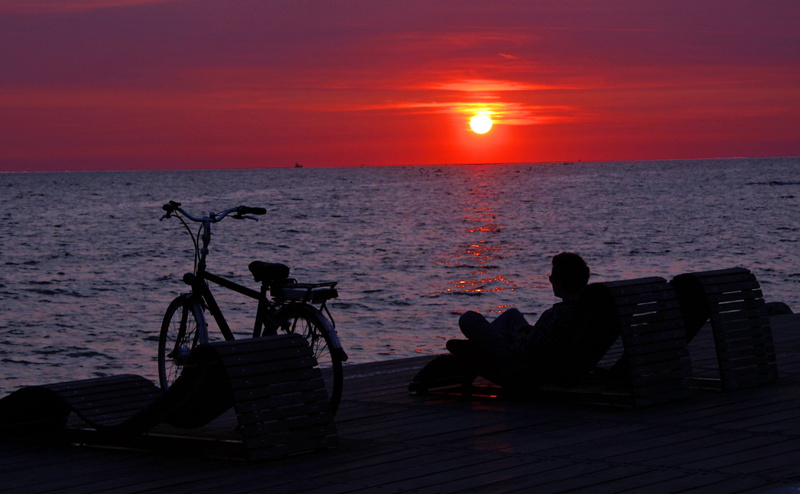 suede, oresund, sverige, scenics - nature, sitting, helsingborg, sky, Beach, silhouette, Sunset, coucherdesoleil, scania, orange color, solnedgang, schweden