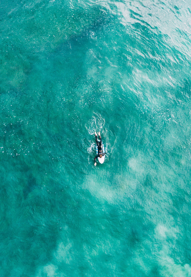 clear, day, high angle view, one person, person, turquoise colored, daytime, photography, water, outdoors, sport, ocean, waterfront, lying, sea, leisure activity