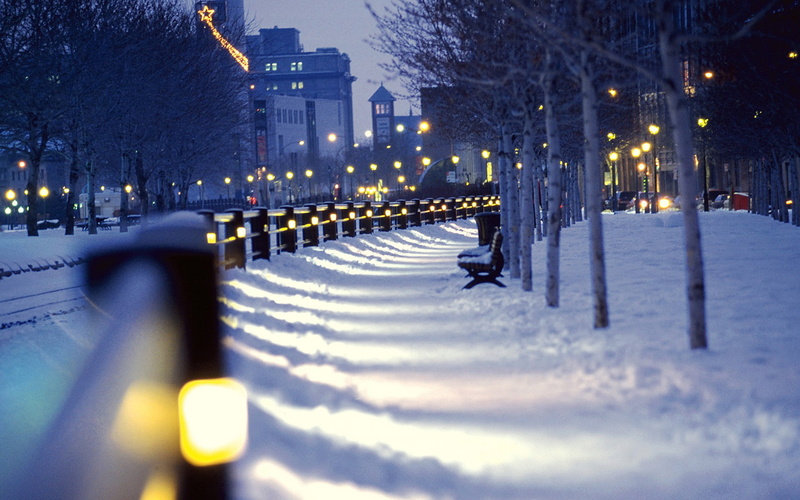 night, urban Scene, city, footpath, manhattan - New York City, snow, cold temperature, street Light, winter, cold - Temperature, street, walking, 2K, blizzard