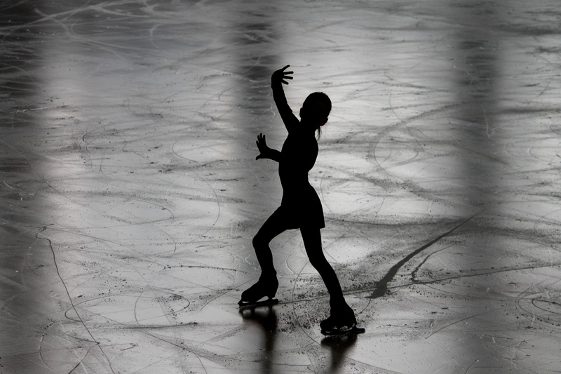 ballet, winter, indoors, turn, leg, skier, silhouette, ice, runner, arms raised, 4K, human arm, glide, ice skating, leisure activity, active, figure skater