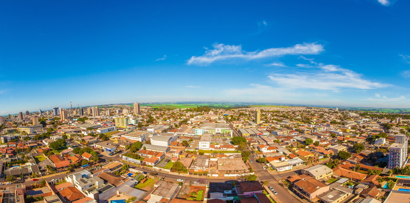 8K, brazil, dawn, vision, arapongas, urban, building exterior, city, cityscape, cloud - sky, eventide, business, paraná, window, sides, blue, community
