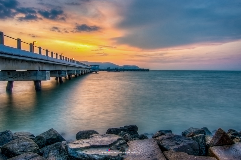 wei, lung, 北海, body, explore, Pantai, hour, water, Malaysia, beach, HDR, bridge - Man Made Structure, summer, Pulau Pinang, nature, outdoors, 4K, Butterworth
