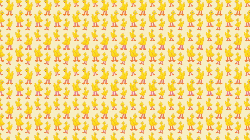 2K, yellow, bird, Sesame street, Big bird, waving, A Big Yellow Bird, smile, large, small