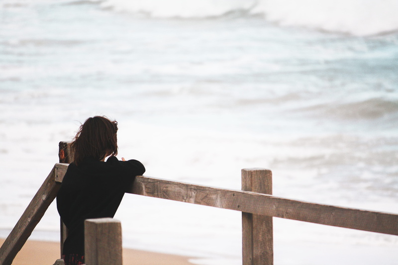 black, looking at view, nature, real people, one person, australia, standing, outdoors, innocent, girl, 4K, rear view, leisure activity, fingal, day, overcast