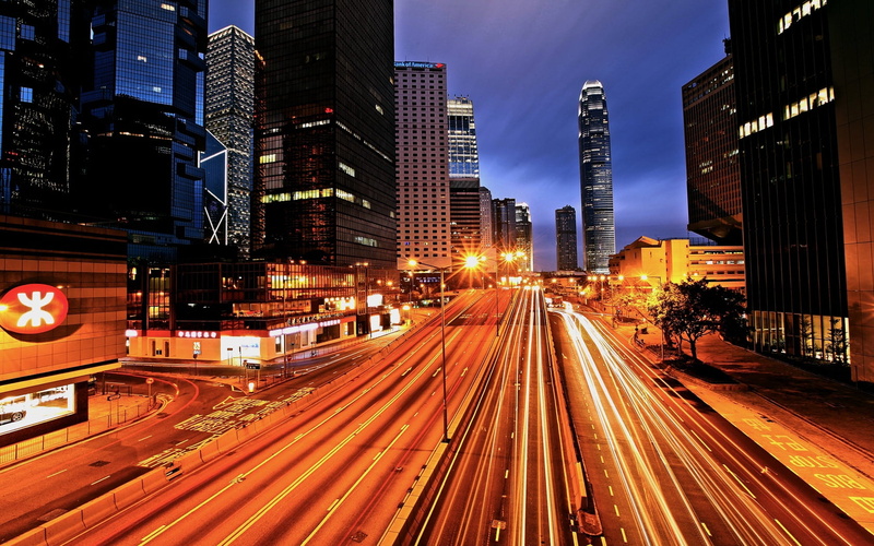 modern, finance, long Exposure, shutter speed, travel Destinations, high, highway, building, asia, light - Natural Phenomenon, street, rise, financial District