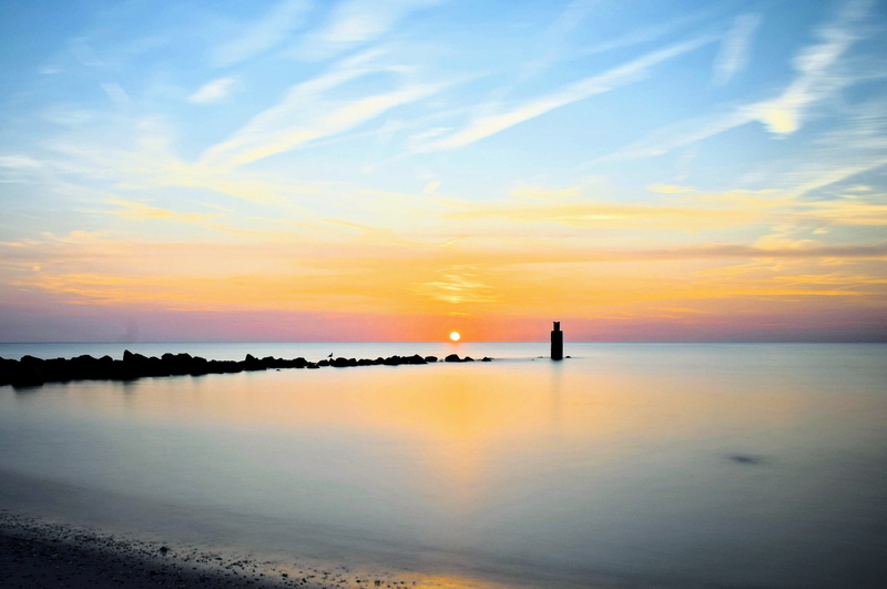 beach, coast, zealand, ocean, landscape, 4K, clouds, orange color, tranquil scene, blue, tranquility, horizon, land, no people, idyllic, horizon over water